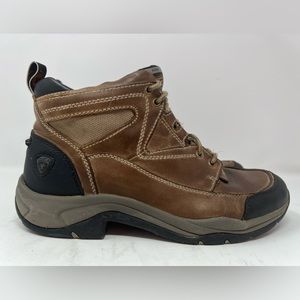 ARIAT Women’s Terrain Boot Taupe Brown Leather Outdoor Riding 10004132 Size 9B